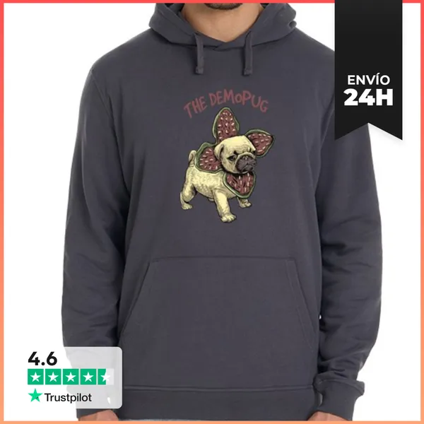 Sudadera Unisex Con Capucha The DemoPug LaTostadora