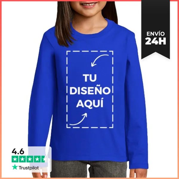 Camiseta Manga Larga Para Niños Camiseta Manga Larga