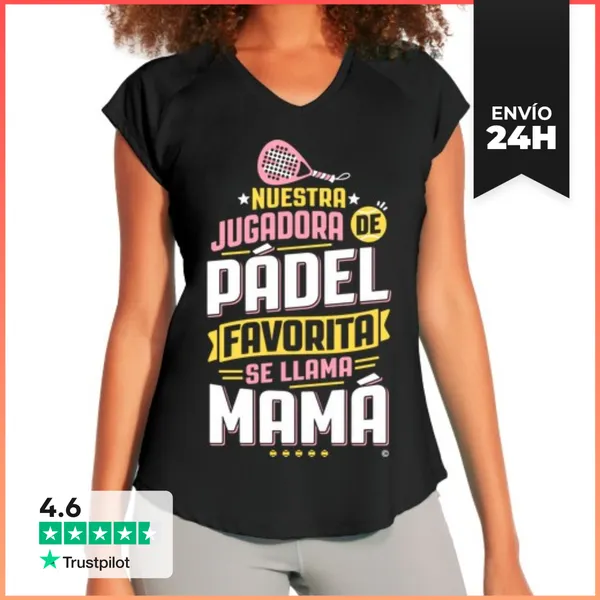 Camiseta Deportiva Mujer Nuestra Jugadora De Pádel Favorita Se
