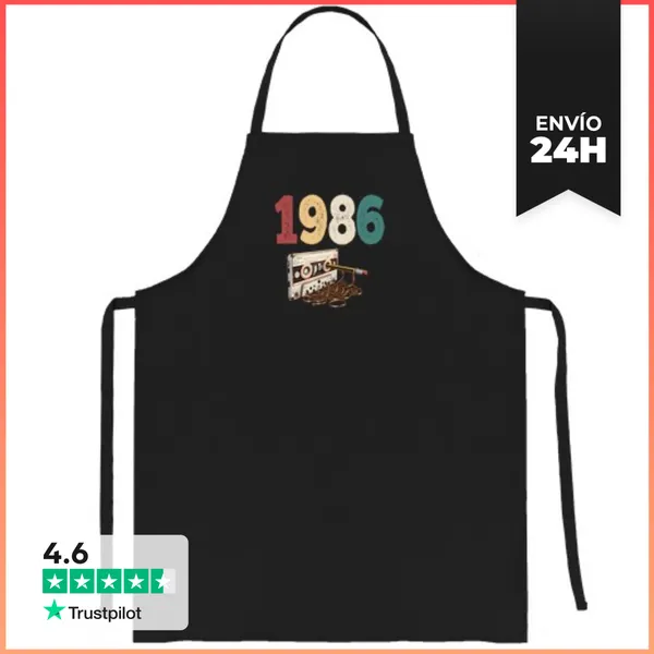 Delantal 1986 Cassette Retro Ochentero LaTostadora