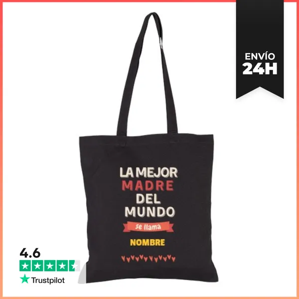 Bolsa De Tela La Mejor Madre Del Mundo Personalizable LaTostadora