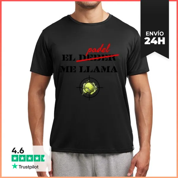 Camiseta Deportiva Hombre El Padel Me Llama LaTostadora