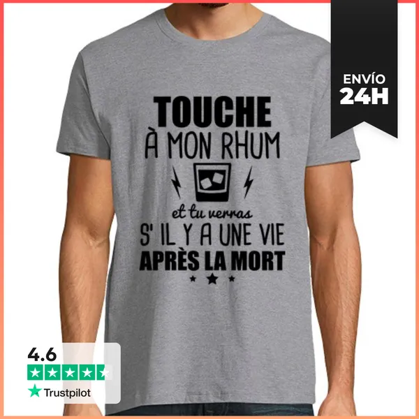 Camiseta Hombre Clásica Tocar Mi Ron LaTostadora