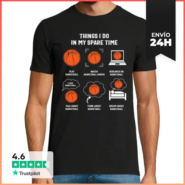 Camiseta Hombre Clásica Camiseta De Baloncesto Divertida Cosas