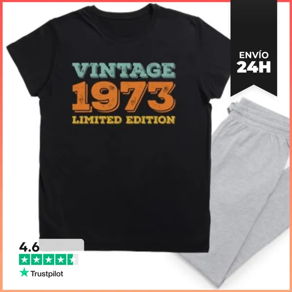 Pijama Vintage 1973 Edición Limitada Cumpleaño LaTostadora