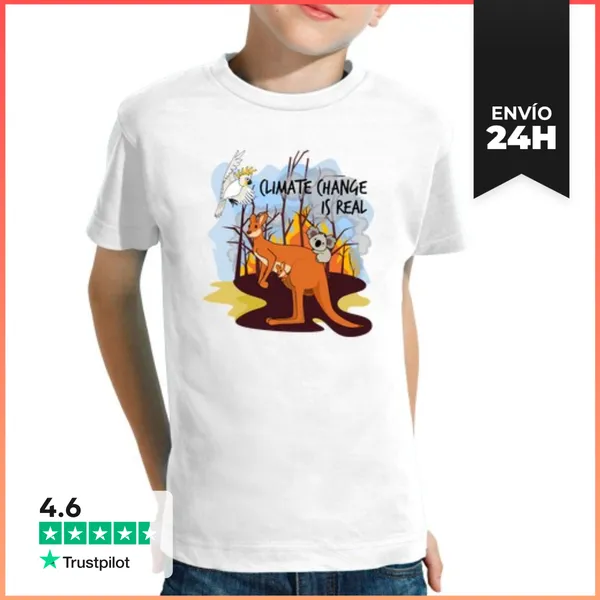 Camiseta Clásica Para Niños Climate Change Is Real LaTostadora