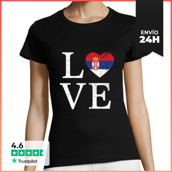 Camiseta Mujer Clásica Serbia Love LaTostadora
