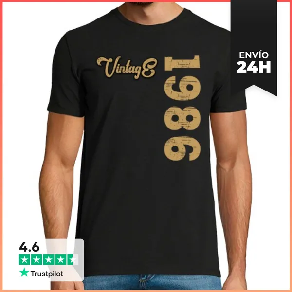 Camiseta Hombre Clásica 1986 Vintage LaTostadora