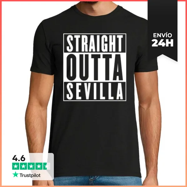 Camiseta Hombre Clásica Straight Outta Sevilla LaTostadora