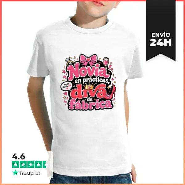 Camiseta Clásica Para Niños Novia En Prácticas, Diva De Fábrica