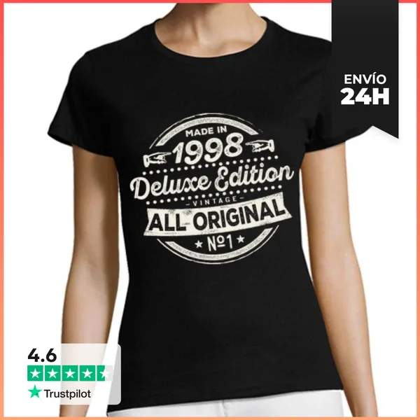 Camiseta Mujer Clásica Made In 1998 Deluxe Edition LaTostadora