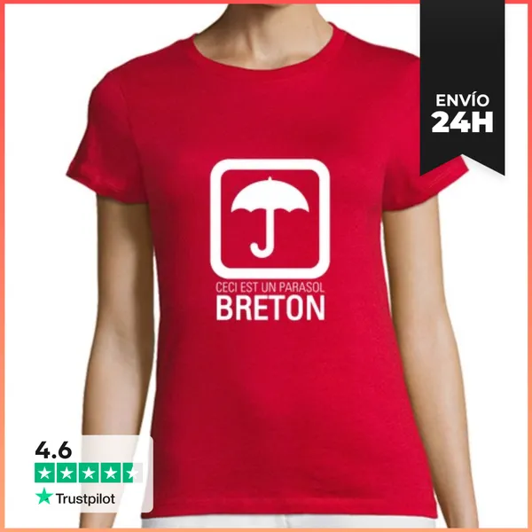 Camiseta Mujer Clásica Esta Es Una Sombrilla Breton LaTostadora
