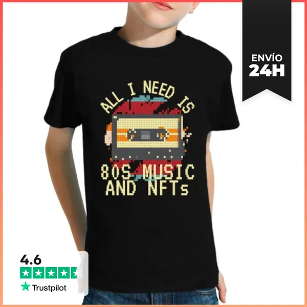 Camiseta Clásica Para Niños Todo Lo Que Necesito Es Música De Los