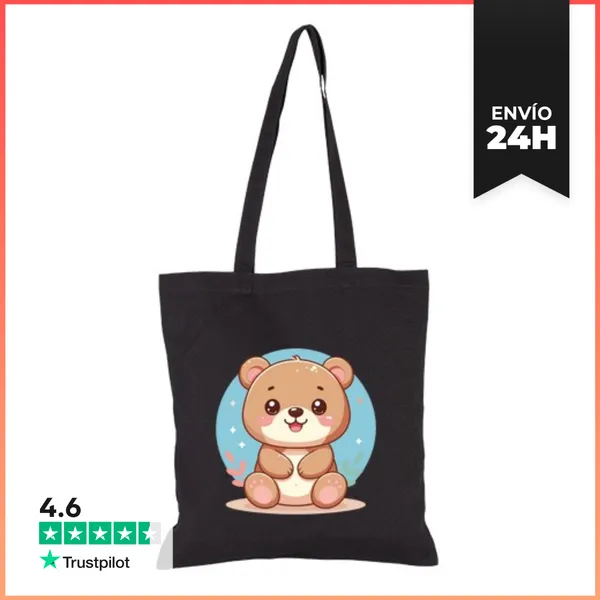 Bolsa De Tela Oso Kawaii Estilo Peluche LaTostadora