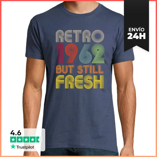 Camiseta Hombre Clásica 1962 60 Aniversario LaTostadora