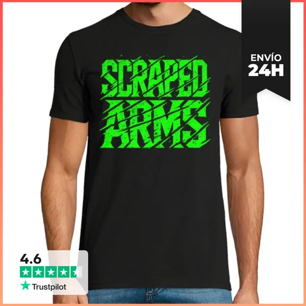Camiseta Hombre Clásica SCRAPED ARMS - GREEN LaTostadora