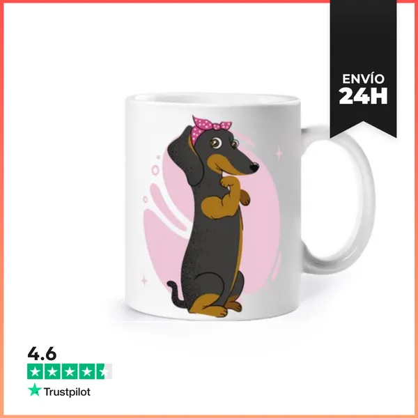 Taza Perro Salchicha Dachshund Mujer Orgulloso Gracioso Taza Café