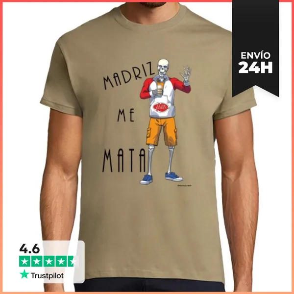 Camiseta Hombre Clásica Bones Boy Madriz Camiseta LaTostadora