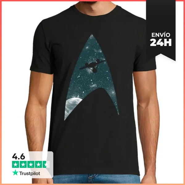 Camiseta Hombre Clásica Space The Final Frontier LaTostadora