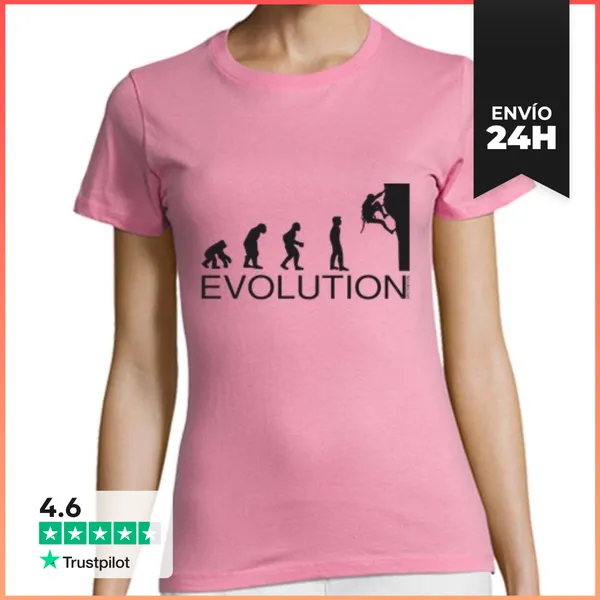 Camiseta Mujer Clásica Evolution Climbing LaTostadora