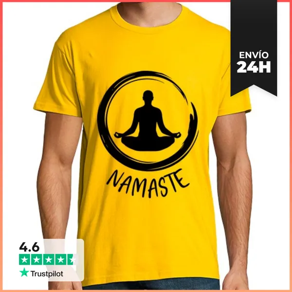 Camiseta Hombre Clásica Namaste - Yoga LaTostadora
