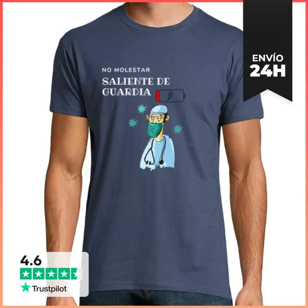 Camiseta Hombre Clásica Hombre, Manga Corta, Denim, Calidad Extra