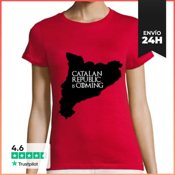 Camiseta Mujer Clásica Cat Catalan Republic LaTostadora
