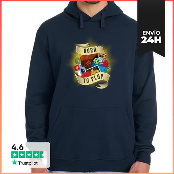 Sudadera Unisex Con Capucha Born To Play LaTostadora
