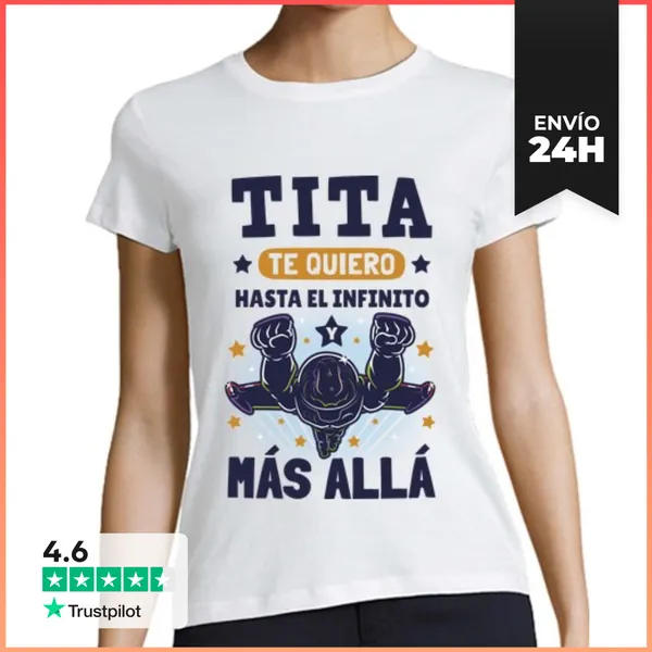Camiseta Mujer Clásica Te Quiero Tita Hasta El Infinito V2