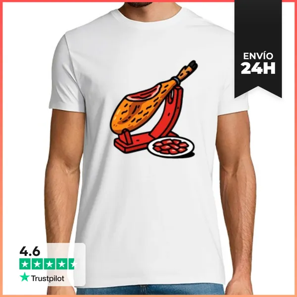 Camiseta Hombre Clásica Pata De Jamon LaTostadora