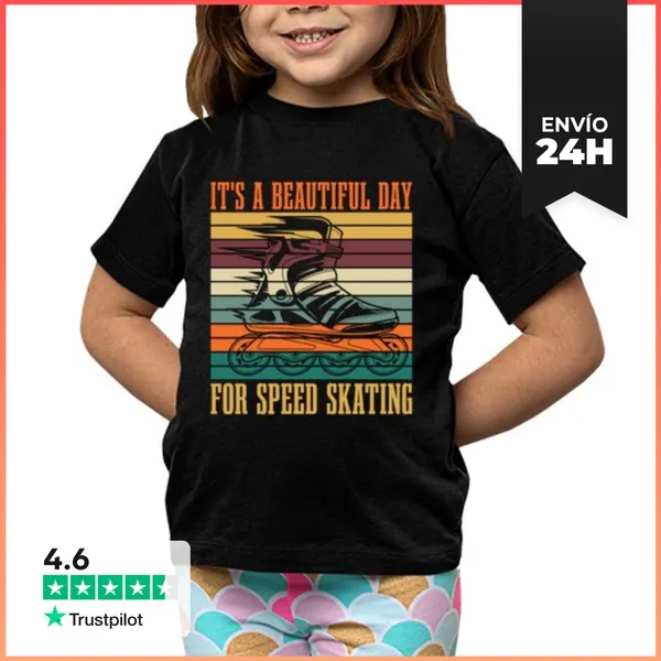 Camiseta Clásica Para Niños Patinaje De Velocidad Es Un Hermoso