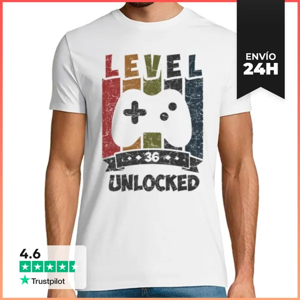 Camiseta Hombre Clásica Juego De Nivel Treinta Y Seis Desbloque