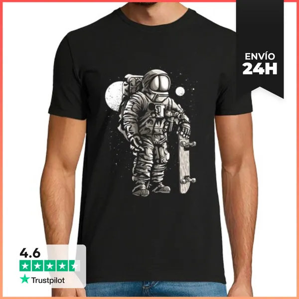 Camiseta Hombre Clásica Astronaut Skater LaTostadora