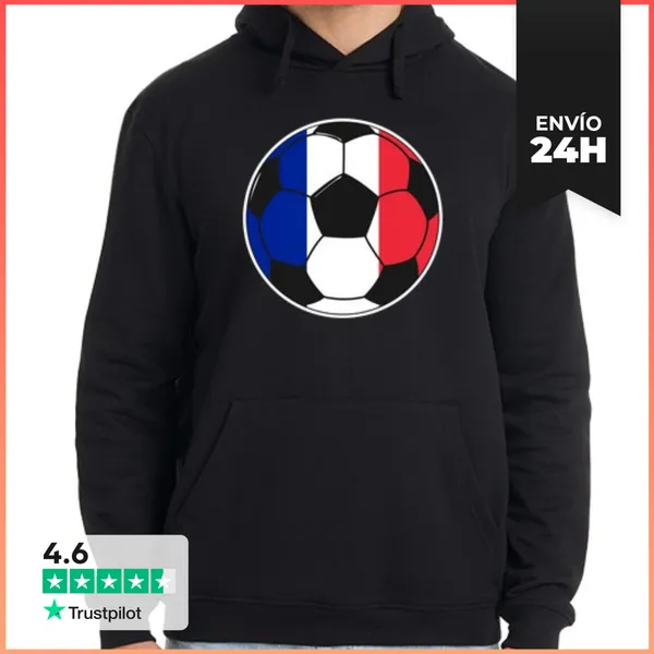 Sudadera Unisex Con Capucha Equipo De Fútbol Francia LaTostadora