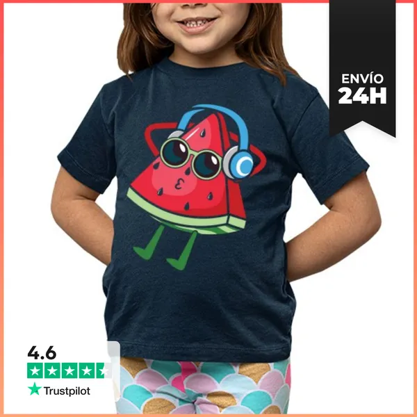 Camiseta Clásica Para Niños Musica De Sandia LaTostadora