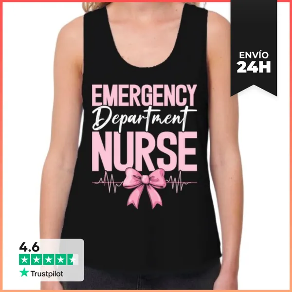 Camiseta Mujer Sin Mangas, Loose Fit Enfermera De Departamento De