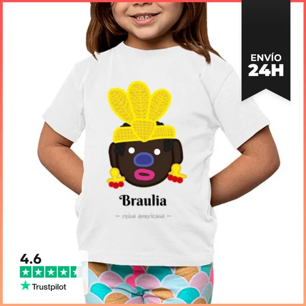 Camiseta Clásica Para Niños Braulia Pamplona San Fermín