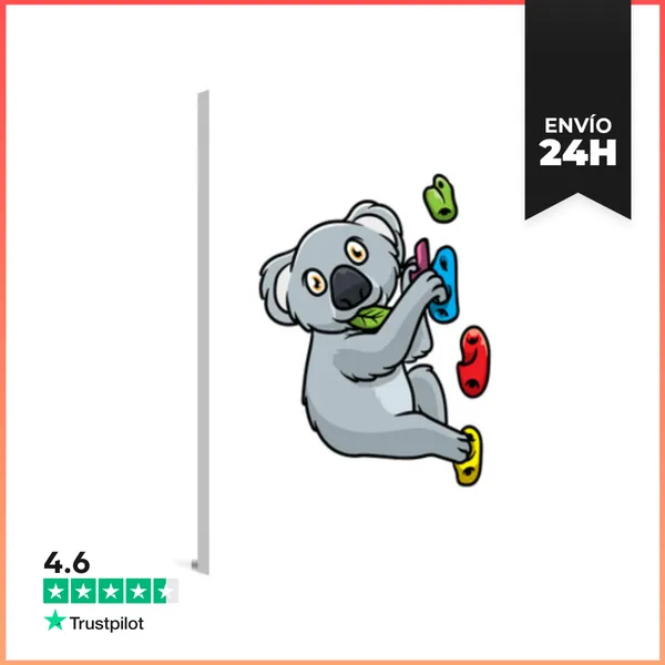 Lienzo Vertical Escalada De Koala En Búlder LaTostadora