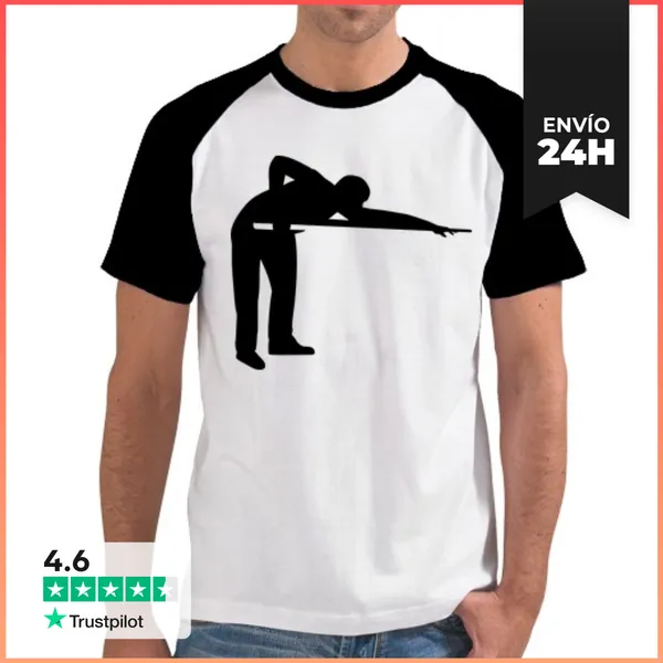 Camiseta Hombre, Estilo Béisbol Jugador De Billar Billar