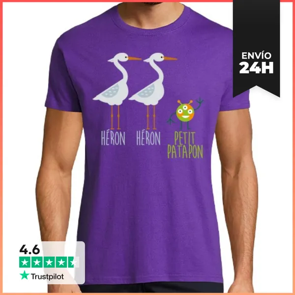 Camiseta Hombre Clásica Garza Pequeña Garza Patapon LaTostadora