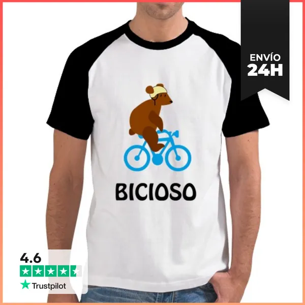Camiseta Hombre, Estilo Béisbol Bicioso LaTostadora
