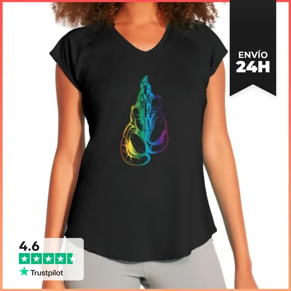 Camiseta Deportiva Mujer Guantes De Boxeo LaTostadora