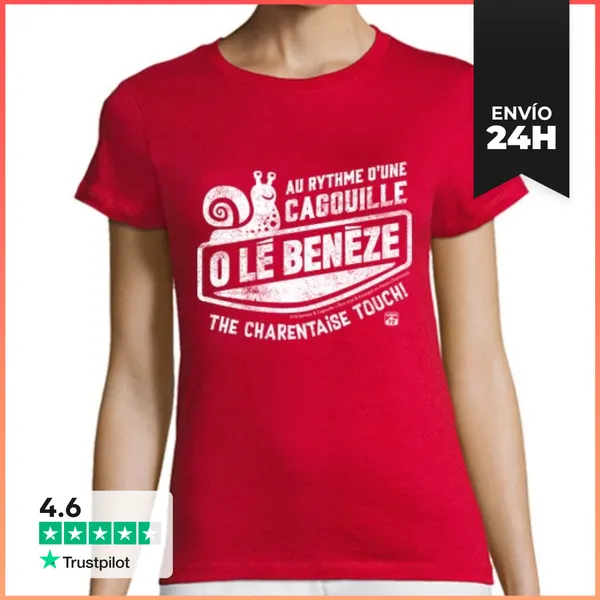 Camiseta Mujer Clásica Al Ritmo Del Caracol Cagouille LaTostadora