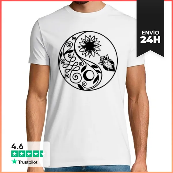 Camiseta Hombre Clásica Símbolo Unalome Camino A La Iluminación