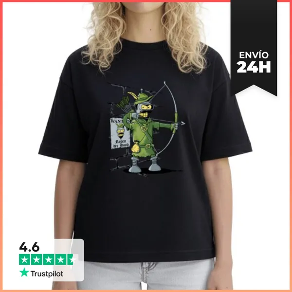 Camiseta Mujer Boxy Roben Der Hood LaTostadora