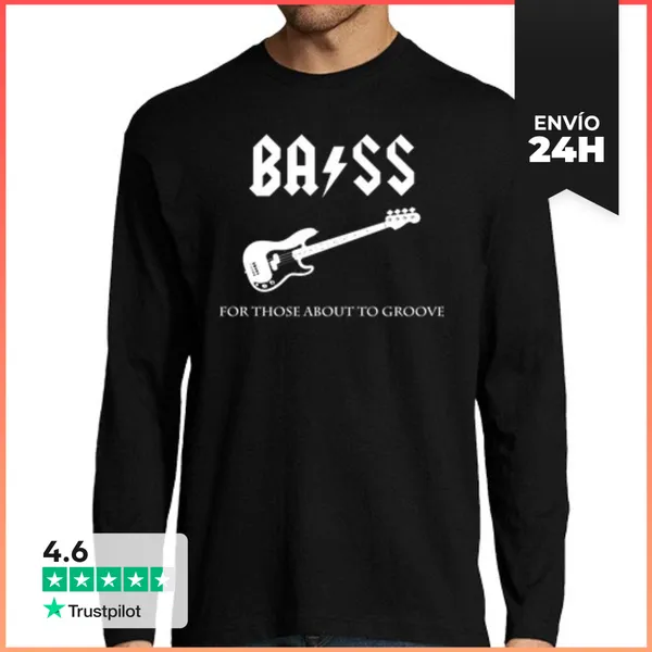 Camiseta Hombre Manga Larga For Those About To Groove (pbass)