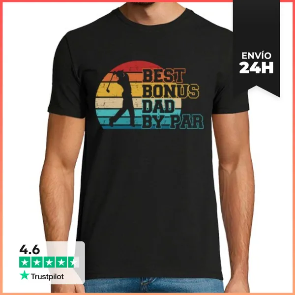 Camiseta Hombre Clásica Mejor Bono Papá Par Vintage Retro Golfi
