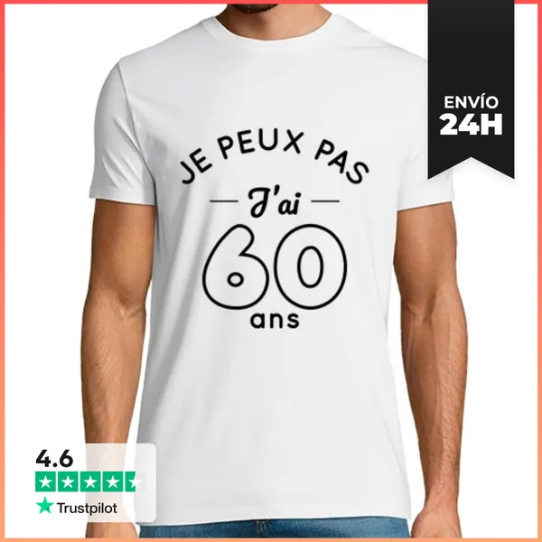 Camiseta Hombre Clásica 60 Años De Cumpleaños - No Puedo