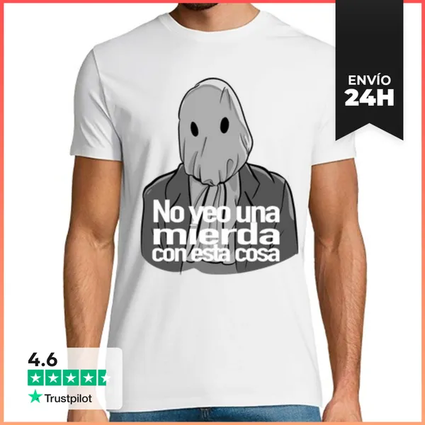 Camiseta Hombre Clásica No Veo Una Mierda LaTostadora