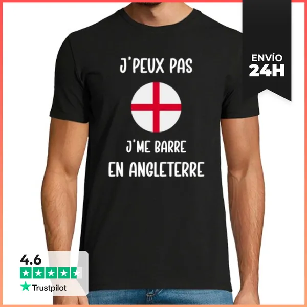 Camiseta Hombre Clásica No Puedo Me Voy A Inglaterra LaTostadora
